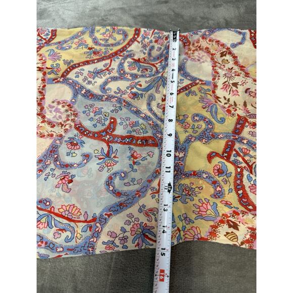 Veronica Beard Kimber Silk Paisley One-Shoulder Midi Dress Red Blue Size 6 - Picture 12 of 15
